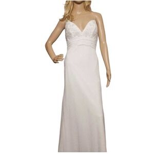 Galina NEW Lace Sequin beaded Chiffon Empire Waist Formal Gown Strappy Dress